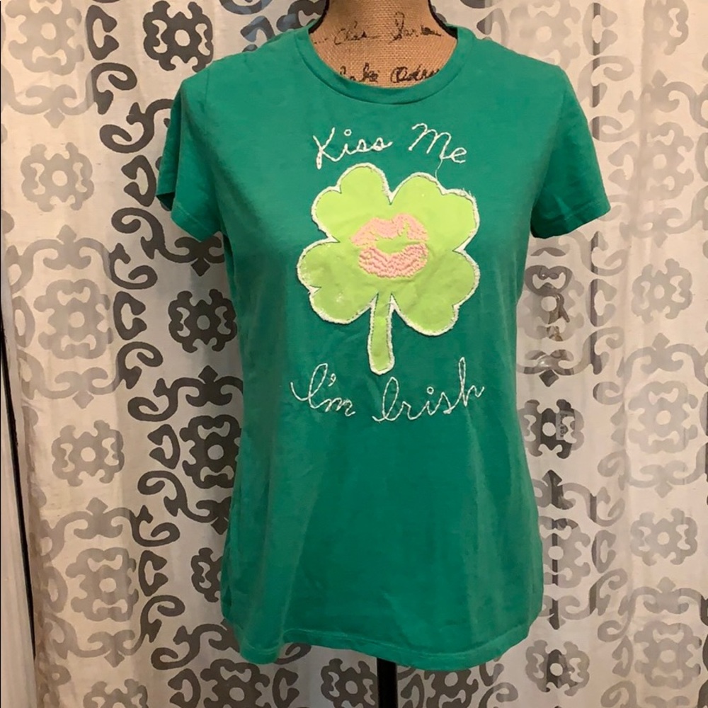St. Patricks Old Navy kiss me I’m Irish Tee Sz:L
